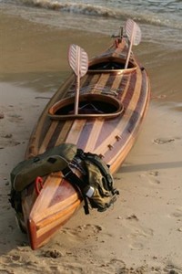 The 20-foot 'Say-Lee' sea kayak that the daring duo will use for their trans-Pacific odyssey photo copyright Phuket Gazette taken at  and featuring the  class