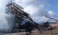 Prins Willem after the fire - the frame was steel photo copyright SW taken at  and featuring the  class