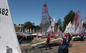 Sydney 2009 World Masters Games at Woollahra Sailing Club Photo by Craig Golding/Getty Images photo copyright Getty Images taken at  and featuring the  class
