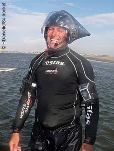 Paul Larsen after record run December 2008 photo copyright Sailrocket http://www.sailrocket.com taken at  and featuring the  class