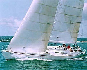 The original SC 52, often described as a cross between a Swan and a down hill racer. photo copyright Santa Cruz Yachts http://www.santacruzyachts.com taken at  and featuring the  class