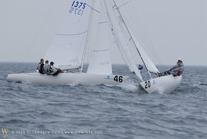 Smith crosses Dwyer/Beadsworth on port - Race 5 2008 Etchells Worlds - Chicago photo copyright Tim Wilkes http://www.TimWilkes.com taken at  and featuring the  class