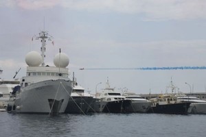 Superyachts, mega and giga yachts dotted the harbour. photo copyright MIAA taken at  and featuring the  class