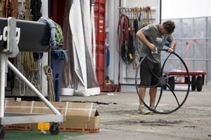 Puma's team at work photo copyright Puma Ocean Racing http://www.pumaoceanracing.com taken at  and featuring the  class