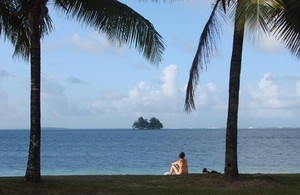 web sunbather and typical motu or tiny island photo copyright BW Media taken at  and featuring the  class