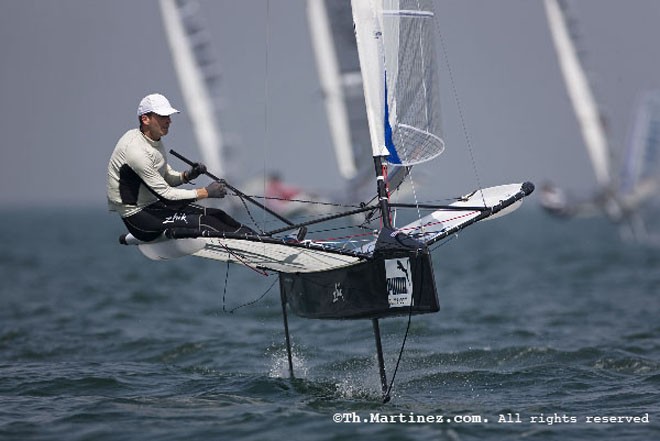 2010 PUMA Moth Worlds, Day 3 Race 5. <br />
SIMON PAYNE (GBR 5) © Thierry Martinez http://www.thmartinez.com