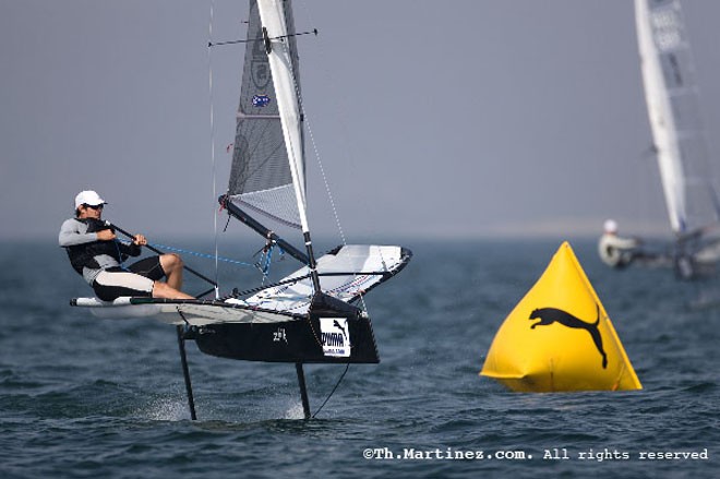 2010 PUMA Moth Worlds   Day 3 Race 7. BRAD FUNK (USA 3451) © Thierry Martinez http://www.thmartinez.com