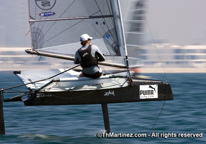 PUMA Moth World 2010. Day 5. Race 8. BRAD FUNK (USA 3451 &copy; Thierry Martinez http://www.thmartinez.com