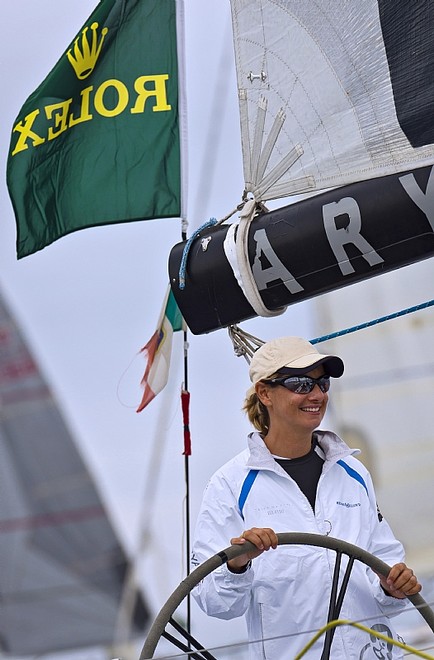 Sofia Bekatorou-Kosmatopoulos at the helm of GIVE ME FIVE  ©  Rolex/ Kurt Arrigo http://www.regattanews.com