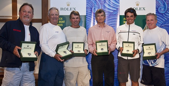 Six Perpetual Trophies were awarded at the Rolex Trophy Ceremony, and each skipper was presented with a Rolex Oyster Perpetual Submariner - Rolex Big Boat Series ©  Rolex/Daniel Forster http://www.regattanews.com