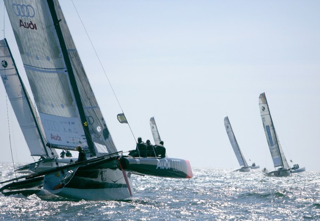 Calle Hennix helming during Audi SeaCart 30 Race Week 2008. - Audi SeaCart Race Week 2008 © Oskar Kilhborg