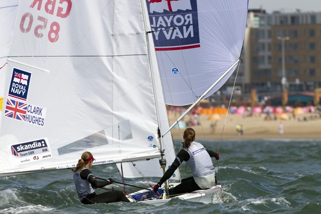 Sarah Ayton-Saskia Clark - Delta Lloyd 470 World Championships ©  Richard Langdon/Skandia Team GBR