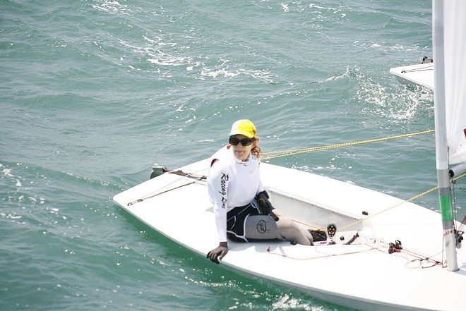 Ella Evans waiting for the next start - Laser 4.7 World Youth Championships, Pattaya Thailand © Royal Varuna Yacht Club .