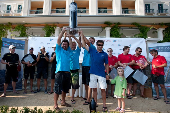 Prize giving ceremony on the terrace of the Kempinski Palace Hotel - Extreme 40 World Championship &copy; Extreme 40 Worlds
