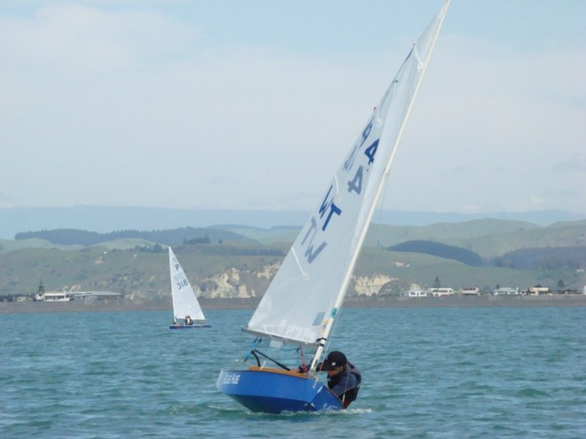 P CLass North Island Champion showing the others how to perform a roll tack &copy; Kevin Hayton