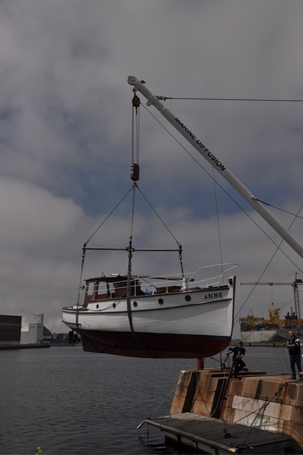 Dunkirk vet ANNE lifted in France for return to England - Return to Dunkirk by Surving Little Ships © Mark Chapman