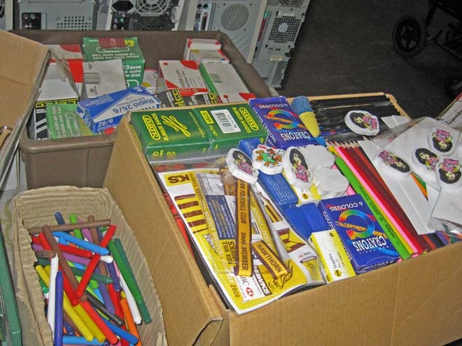 Rotary International have been gathering all manner of supplies for the North Vila School. - Melbourne to Vanuatu ©  John Curnow