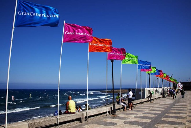 The Pozo flags fly high - 2010 PWA Pozo Izquierdo, Gran Canaria Grand Prix ©  John Carter / PWA http://www.pwaworldtour.com