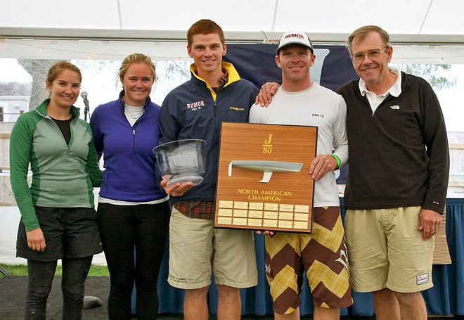 The Storck Family (John III, John Jr, Eric and Katie) with friend Kayla Johnson - J/80 North Americans © Fran Grenon