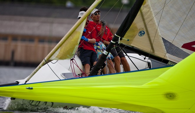 Starnberg, 12/06/10<br />
Audi A1 Melges20 Cup<br />
GER-5  Team Autenrieth - Julian Autenrieth/Philipp - Audi A1 Melges20  © BPlan/Stefano Gattin