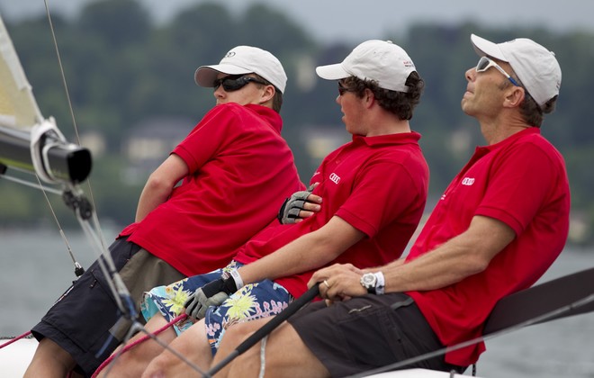 Starnberg, 12/06/10<br />
Audi A1 Melges20 Cup<br />
GER-5  Team Autenrieth - Julian Autenrieth/Philipp Autenrieth/Fabian Kaske<br />
 © BPlan/Stefano Gattin
