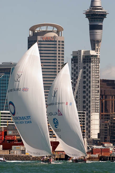 Team Origin and All4One. Louis Vuitton Trophy 2010. Auckland, New Zealand. 10/3/2010 &copy; Chris Cameron/ETNZ http://www.chriscameron.co.nz