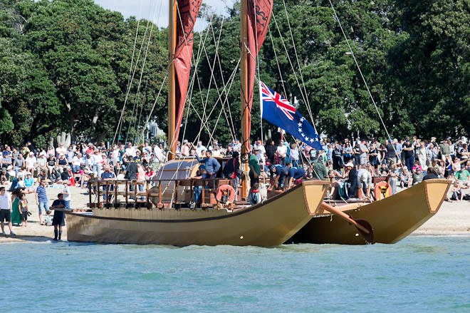 Te Kumete O Te Mona Nui regatta for four Vaka.  © Chris Cameron www.chriscameron.co.nz