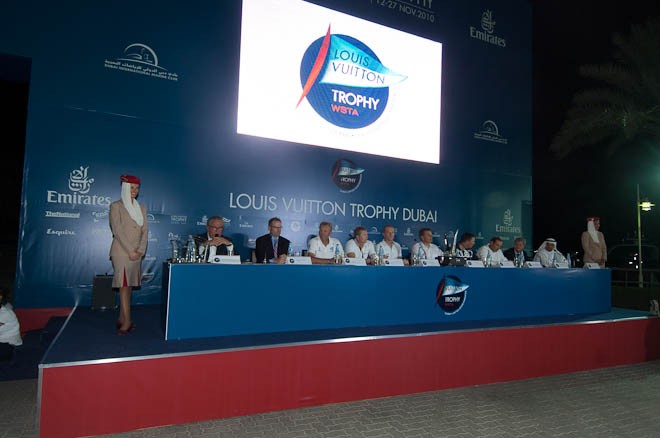 Opening Ceremony press conference for the Louis Vuitton Dubai regatta.  © Chris Cameron/ETNZ http://www.chriscameron.co.nz