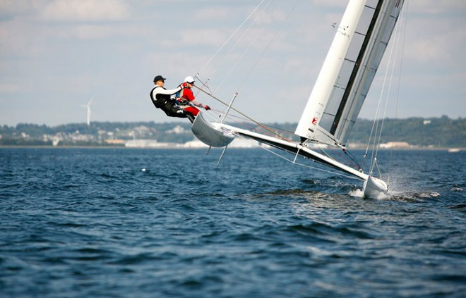 Alpha, Glenn Ashby and James Spithill.  © Christophe Launay