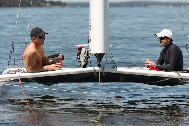 Alpha’s crew of James Spithill, left, and Glenn Ashby.  © Christophe Launay