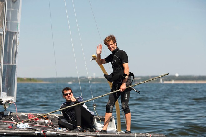  Jérémie Lagarrigue, left, and Antoine Koch on Patient Lady VI.  © Christophe Launay