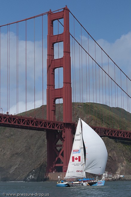 2010 Clipper Around the World Race, Cape Breton Island finishes Leg 7 at San Francisco © Erik Simonson/ h2oshots.com