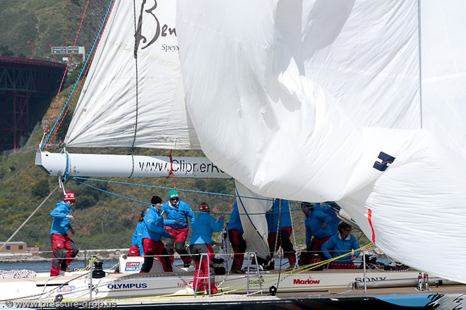 2010 Clipper Around the World Race, Cape Breton Island finishes Leg 7 at San Francisco © Erik Simonson/ h2oshots.com
