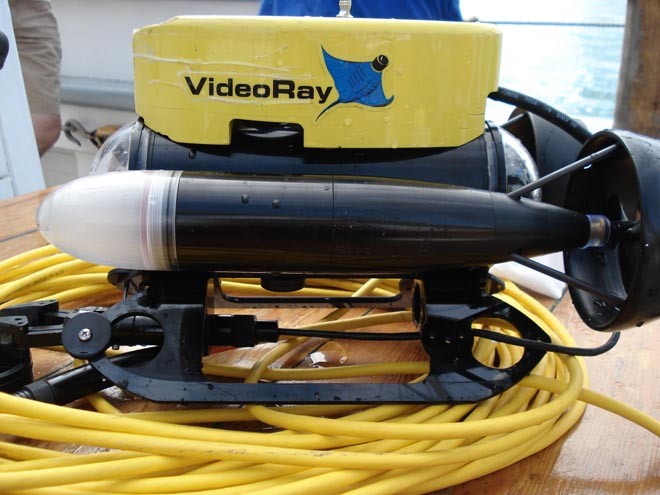 The ROV (remotely operated vehicle) to be used to clean the ocean bed © SW