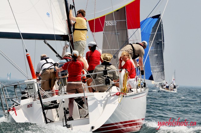 Carey Crawford Brown Lamontagne’s C&C 115, Sula Sula out of the Royal Canadian Yacht Club runs downwind at the start of the Lake Ontario 300 July 17, 2010. SAIL-WORLD.com/Jeff Chalmers (PORT CREDIT, Ont) - Lake Ontario 300 © Jeff Chalmers