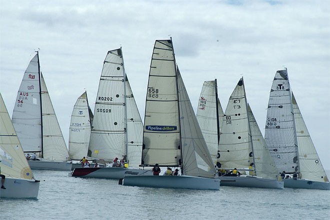 Sports boat got underway only to have it abandoned due to lack of breeze - Meridien Marinas Airlie Beach Race Week 2010 © Teri Dodds http://www.teridodds.com