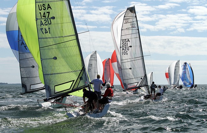 Audi Melges 20 Fleet Action - Audi Melges 20 Miami Winter Series  © 2010 JOY / International Audi Melges 20 Class Association http://melges20.com/