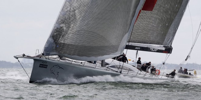 SuperMaxi 30 Team ICAP Leopard, helmed by Mike Slade during the J.P. Morgan Asset Management Round the Island Race 2010. © onEdition http://www.onEdition.com