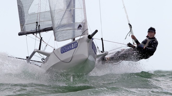 ENGLAND, Hayling Island, 17th July 2010, International 14 POW Week, Roger Gilbert and Ben McGrane winners of the POW Cup. © Ian Roman http://www.ianroman.com