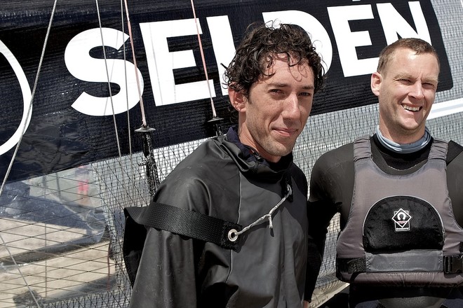 ENGLAND, Hayling Island, 17th July 2010, International 14 POW Week, Roger Gilbert (right) and Ben McGrane winners of the POW Cup. © Ian Roman http://www.ianroman.com