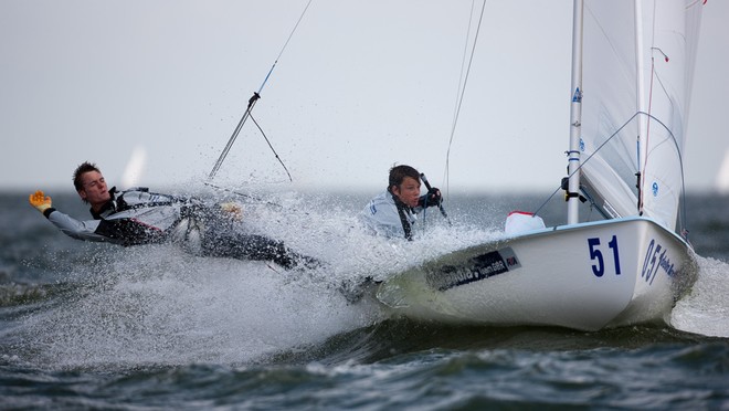 Medemblik - the Netherlands, May 28th 2010. Delta Lloyd Regatta in Medemblik (26/30 May 2010). Day 3. 470 men. - Delta Lloyd Regatta 2010 © Sander van der Borch http://www.sandervanderborch.com