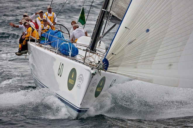 LOKI, Sail n: AUS 60000, Owner: Stephen Ainsworth, State: NSW, Division: IRC, Design: Reichel Pugh 63<br />
Rolex Sydney Hobart Yacht Race Start ©  Rolex / Carlo Borlenghi http://www.carloborlenghi.net