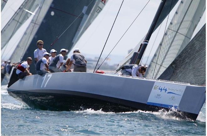 Anders Myralf, of Denmark, and the crew on board 17 (USA) had a great day with three bullets and a fourth. &copy; Ignacio Baixauli /RC44 Class http://www.rc44.com