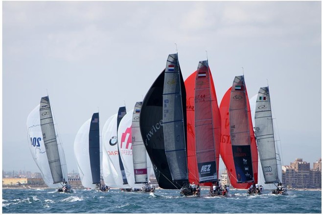 RC44 Fleet. &copy; Ignacio Baixauli /RC44 Class http://www.rc44.com