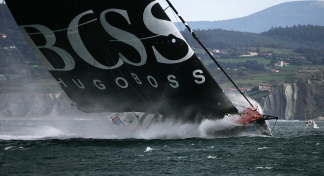 Alex Thomson (Hugo Boss) at the start of the VELUX 5 Oceans solo round the world yacht race, which features some of the best solo yachtsmen in the world today.  © onEdition http://www.onEdition.com