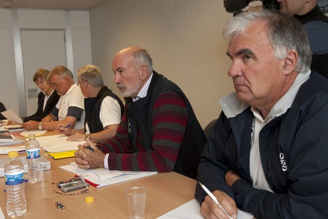 The same Jury used at the 33rd America’s Cup was used at the 34th  America’s Cup - pictured on February 1, 2010 Jury Hearing - Graham MacKenzie - Brian Willis - David Tillett - John Doerr - Josje Hofland  © ACEA - Photo Gilles Martin-Raget http://photo.americascup.com/