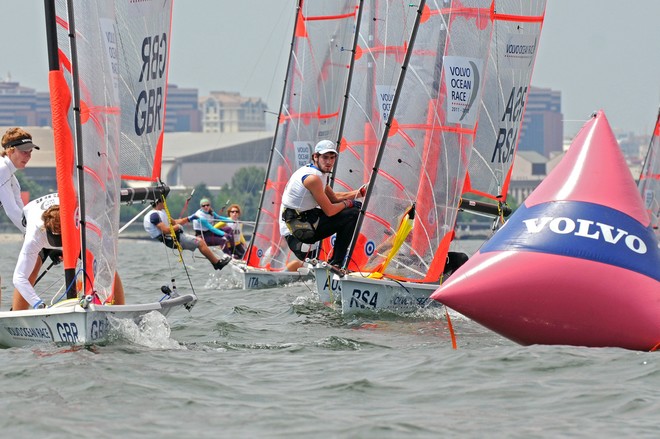 The 29er class on day 1 of the Volvo Youth Sailing ISAF World Championships 2010, in Istanbul, Turkey © David Neale http://www.volvooceanrace.org