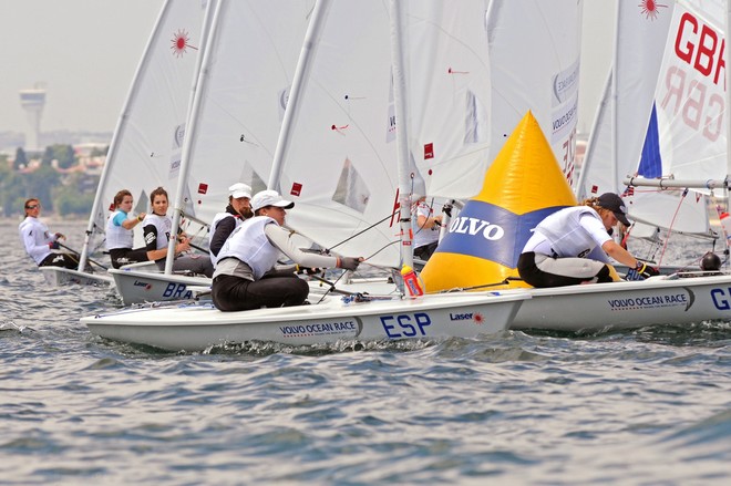 Patricia Coro from Spain competing in the Laser Girls class on day 1 of the Volvo Youth Sailing ISAF World Championships 2010, in Istanbul, Turkey <br />
 © David Neale http://www.volvooceanrace.org