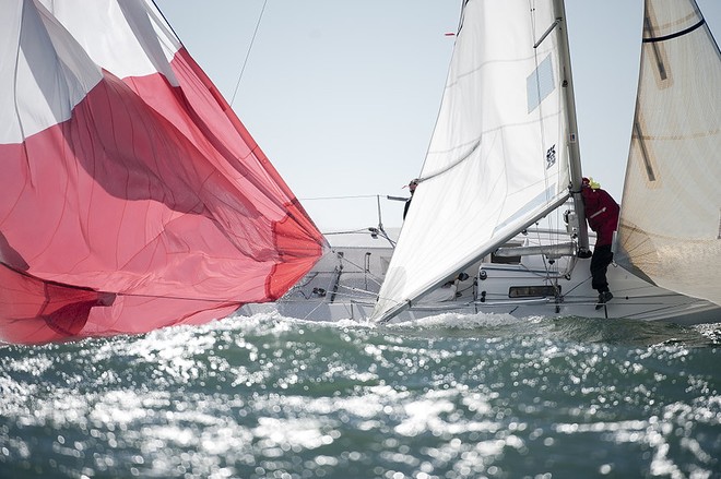  The 2010 J/80 World Championship, hosted by Sail Newport and Ida Lewis Yacht Club, Newport, RI.<br />
 Race day 4 and back outside today with some spectacular sailing conditions and sailing to be seen. This image belongs to  ©WWW.OUTSIDEIMAGES.COM <br />
Photo Credit must read © PAUL TODD/OUTSIDEIMAGES.COM or a 50 Euro fee is charge &copy; Paul Todd/Outside Images http://www.outsideimages.com
