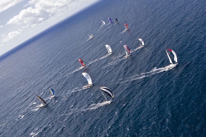  Fleet start of the ’town race’ - 2010 International Rolex Regatta St.Thomas, US Virgin Island © Rolex/Ingrid Abery http://www.regattanews.com
